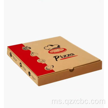 Kotak kadbod pembungkusan pizza yang boleh dilipat, kotak pizza kertas